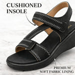 Women’s Adjustable Strap Wedge Sandals – Open-Toe Thick Platform Summer Shoes