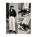 Women’s Lightweight Sport Sneakers – White, Grey & Black