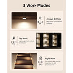 EZVALO RGB Under Cabinet Puck Lights - Black 6-Pack, Rechargeable Motion Sensor Lights, USB Powered LED Cabinet Lights, Remote Control, Dimmable Color-Changing Lighting for Kitchen, Wardrobe & Home