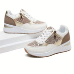Women's Fashionable Casual Sneakers – Breathable Mesh, Soft Sole, Raised Platform