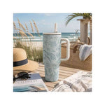 Micanda 40oz Insulated Water Bottle – Stainless Steel, Handle & Straw, Leak-Proof Travel Mug