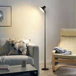 1pc Modern Floor Lamp - Black, USB Powered Dimmable Pole Lamp, Adjustable Height, Built-In USB Port, Downlight Design, Plug-and-Play Table & Floor Lamp for Living Room, Bedroom, Desk & Office