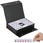 144pcs Mahjong Set - Classic Medium Mahjong Tile Set, Default Color Traditional Mahjong Game, Complete Playing Set for Travel, Family & Party Game Nights