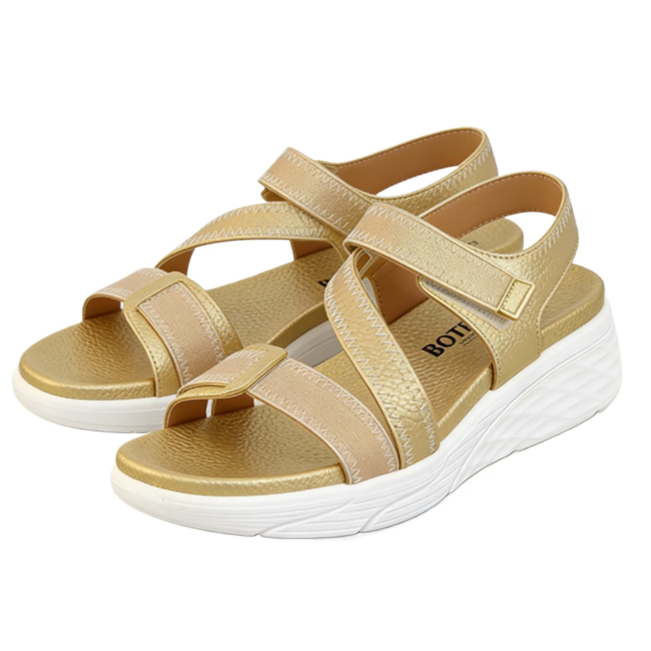Women’s Adjustable Strap Wedge Sandals – Open-Toe Thick Platform Summer Shoes