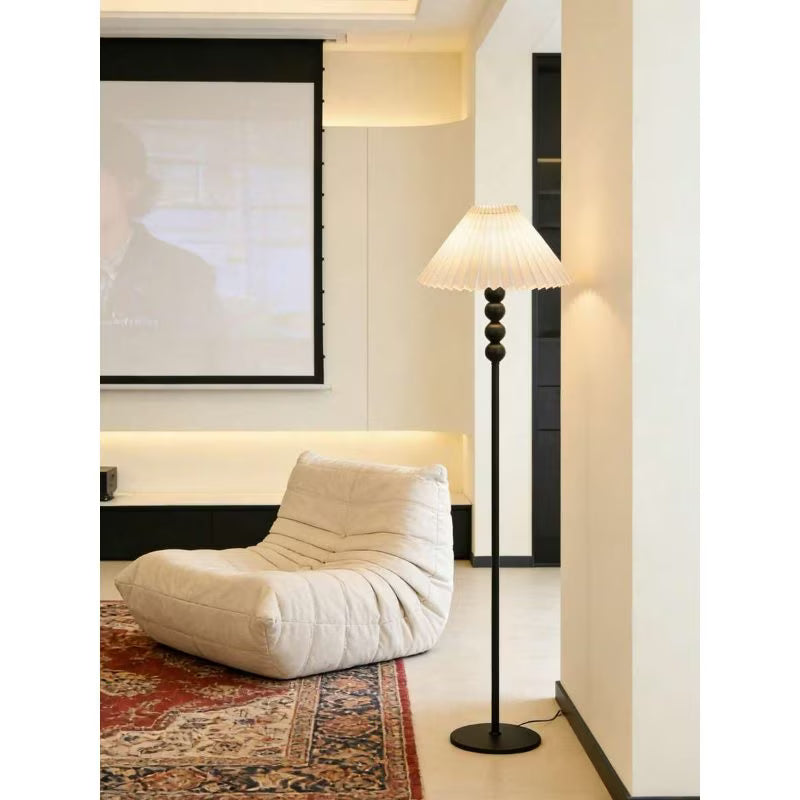 1pc Metal Floor Lamp - Black, 130cm Retro Style Pole Lamp, Modern High-End Standing Light, Easy Design for Living Room, Bedroom, TV Area, Dining Room & Home Decoration