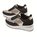 Women's Fashionable Casual Sneakers – Breathable Mesh, Soft Sole, Raised Platform