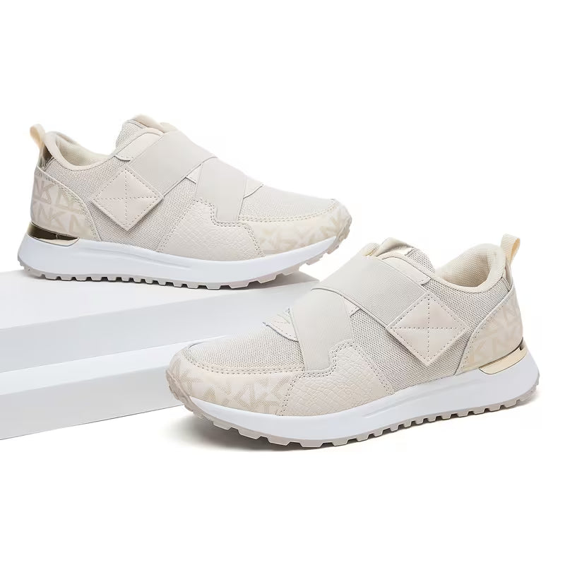 Desai Women's Color-Block Slip-On Sneakers – Breathable Mesh, Soft Sole, Casual Walking Shoes