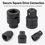 3/4-Inch Female to 1-Inch Male Impact Socket Adapter – Black, Chrome Molybdenum Steel Drive Converter for Impact Wrench & Breaker Bar