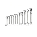 12PCS Reversible Combination Wrench Set – Silver & Black, 8–19mm Aluminum Alloy Hand Wrenches with Durable Design for Automotive, Workshop, Repair & DIY Use