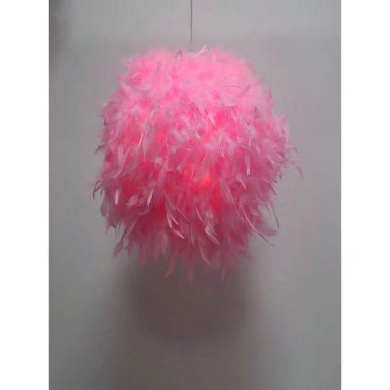 1pc Warm Romantic Artificial Flame Ball Lamp Shade - Pink, Small 30cm Retractable Flame Ball Lampshade with Holder, Modern Decorative Cover for Home, Party & Event Decor