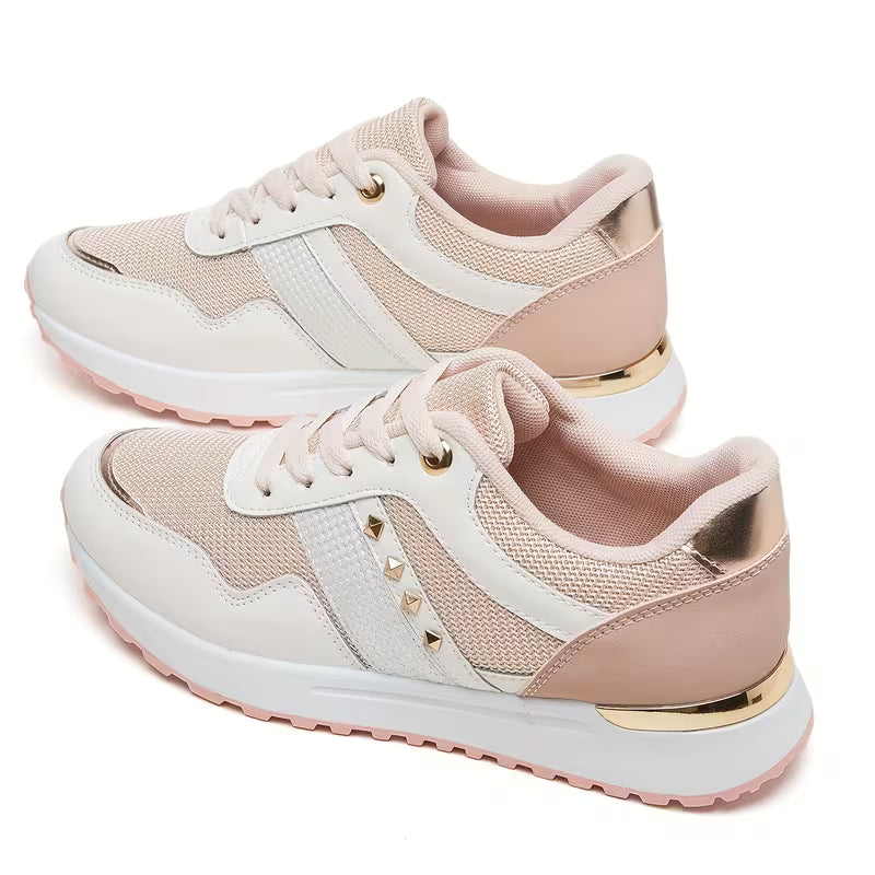 Women's Thick-Sole Sneakers – Breathable Mesh, Soft Sole, Height-Increasing Casual Shoes