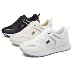 Women's Height-Increasing Sneakers – Anti-Slip, Lace-Up, Soft Sole, Wear-Resistant