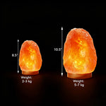 Himalayan Salt Lamp – Natural Pink & Brown, 7-Color Gradient LED Lighting with Warm Glow, USB Powered Crystal Stone Lamp with Wooden Base for Home, Office, Meditation & Night Light Use