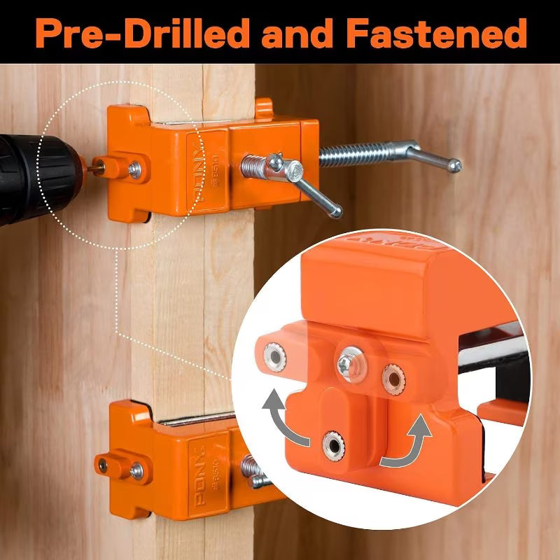 4-Pack Cabinet Clamps - Style 4, Aluminum Alloy Face Frame Clamps for Cabinet Installation, Adjustable Woodworking Clamps for Cabinet Assembly, Carpentry & DIY Projects