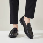 Men's Classic Slip-On Business Loafers – Dark Brown & Black