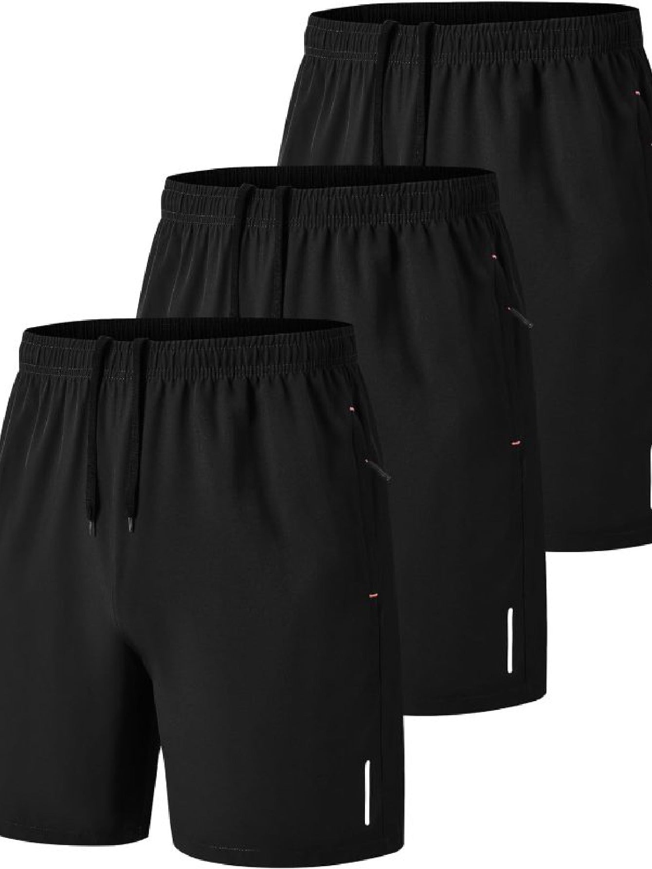 Men’s Quick-Dry Athletic Running Shorts – Breathable Tennis & Workout Shorts with Zipper Pockets