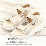 Women’s Open-Toe Wedge Sandals – Lightweight Platform Heels with Ankle Straps