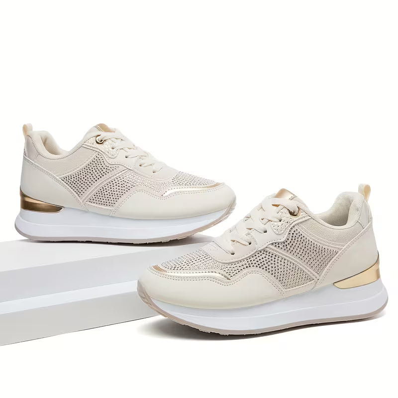 Trendy Women's Thick-Sole Sneakers – Breathable Athletic Shoes, Lightweight Casual Footwear