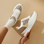 Women's Trendy Dad Sneakers – Thick Sole, Height-Increasing, Side Zipper, Breathable