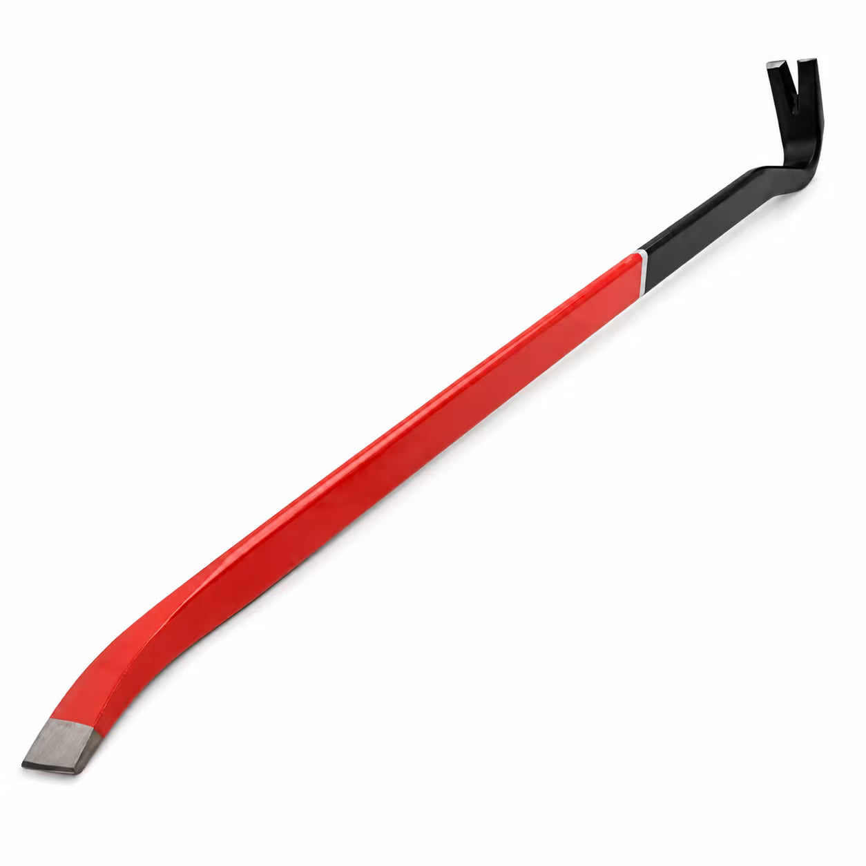 18-Inch Pry Bar Wrecking Bar – Black, 450mm Metal Nail Puller, Flat Pry End & Forked Claw for Prying, Lifting, Demolition, Woodwork & DIY Repair