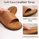 Women’s Flat Slide Sandals – Cushioned Insole Non-Slip Casual Summer Shoes