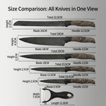 6-Piece Kitchen Knife Set – Sharp Chef Knives with Ergonomic Handles & Gift Box