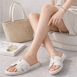 Women’s H-Strap Flat Slide Sandals – Lightweight Open-Toe Summer Shoes