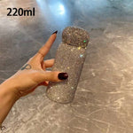 Luxury Rhinestone Insulated Water Bottle – Unisex Straw Cup, Portable Vacuum Flask