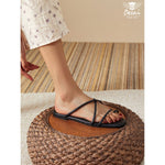 Women’s Cross-Strap Flat Sandals – Lightweight and Comfortable Slide Shoes