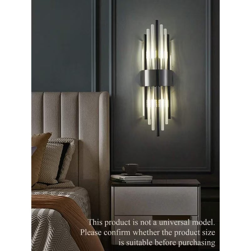Modern Luxury Gold-Plated Wall Light - Stainless Steel Base, Black & Gold Finish, 1pc/2pcs Decorative Wall Lamp, Modern Sconce for Living Room, Bedroom, Corridor, Cafe & Office
