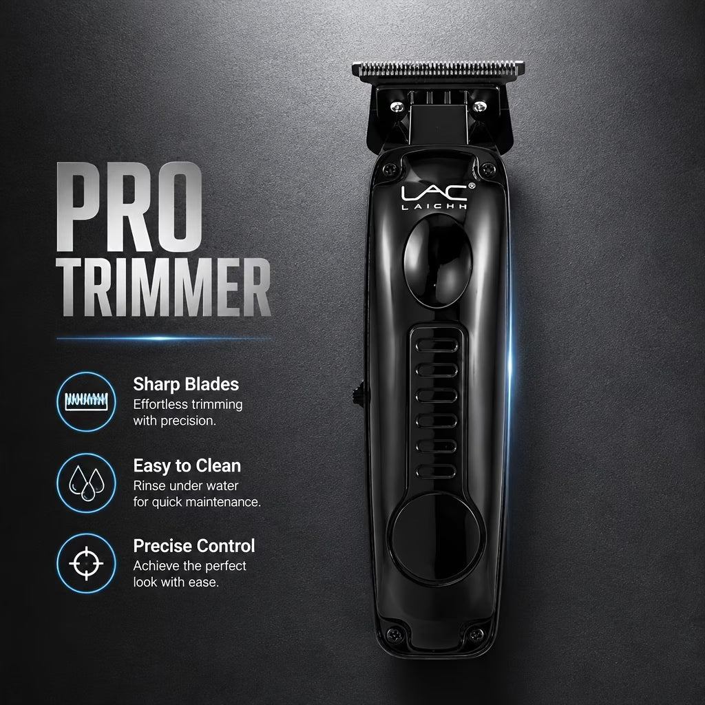 Glossy Black Professional Hair Detail Trimmer