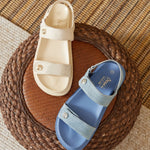 Women’s Open-Toe Single-Strap Sandals – Thick-Sole Roman-Inspired Beach Shoes