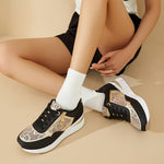 Women's Trendy Dad Sneakers – Thick Sole, Height-Increasing, Side Zipper, Breathable