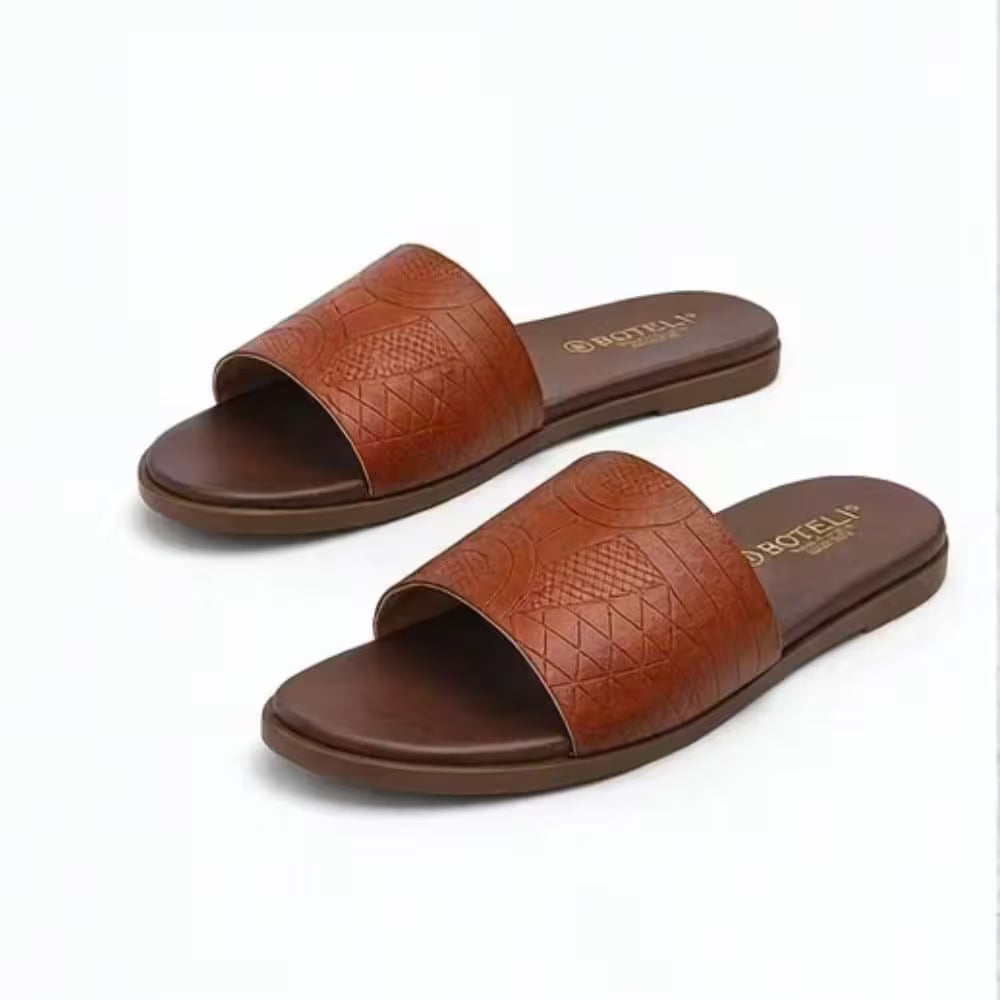 Women’s Square-Toe Geometric Flip Flop Sandals – Cushioned Flat Summer Slides