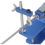 Fixed Angle Knife Sharpener - Blue & Silver, Professional 15 Degree Sharpening System with Speed Clip, 6 Sharpening Stones, Adjustable Knife Sharpening Kit for Home & Kitchen Use