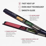 Professional Wide Plate Flat Iron Black Pink