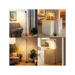 1pc Modern Floor Lamp - Black, USB Powered Dimmable Pole Lamp, Adjustable Height, Built-In USB Port, Downlight Design, Plug-and-Play Table & Floor Lamp for Living Room, Bedroom, Desk & Office