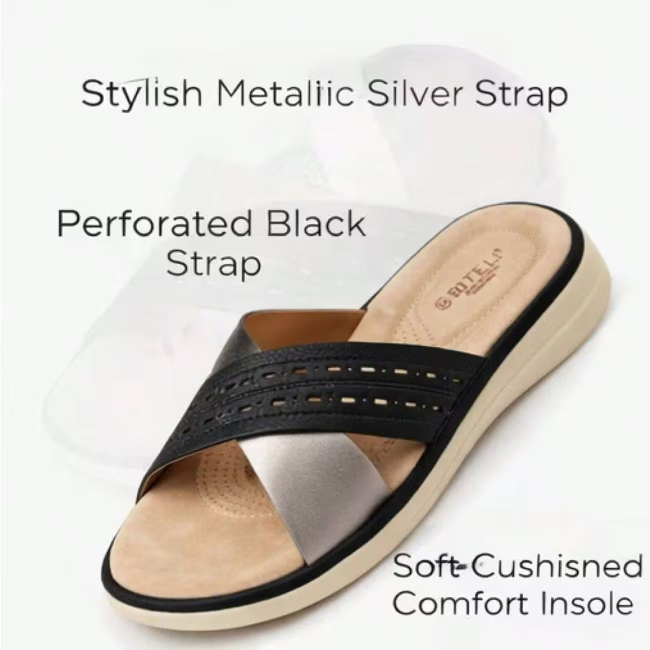 Women’s Crisscross Slide Sandals – Perforated Platform Wedge Summer Shoes