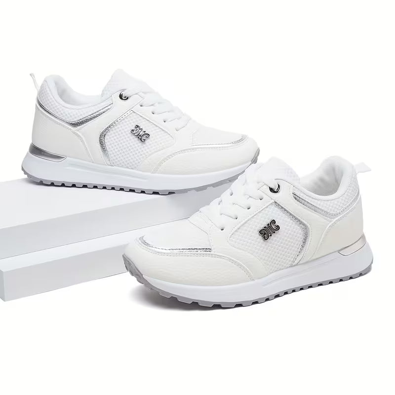 Women's Height-Increasing Sneakers – Anti-Slip, Lace-Up, Soft Sole, Wear-Resistant