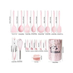 18-Piece Silicone Kitchen Utensil Set with Storage Basket – Cooking & Baking Tools