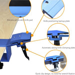 Fixed Angle Knife Sharpener - Blue & Silver, Professional 15 Degree Sharpening System with Speed Clip, 6 Sharpening Stones, Adjustable Knife Sharpening Kit for Home & Kitchen Use
