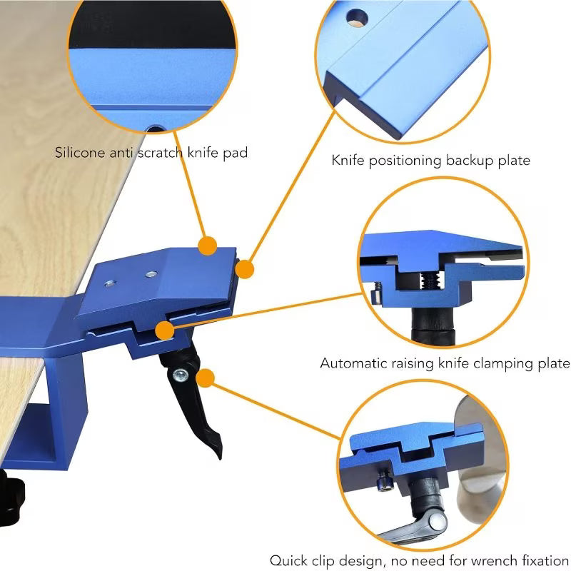 Fixed Angle Knife Sharpener - Blue & Silver, Professional 15 Degree Sharpening System with Speed Clip, 6 Sharpening Stones, Adjustable Knife Sharpening Kit for Home & Kitchen Use