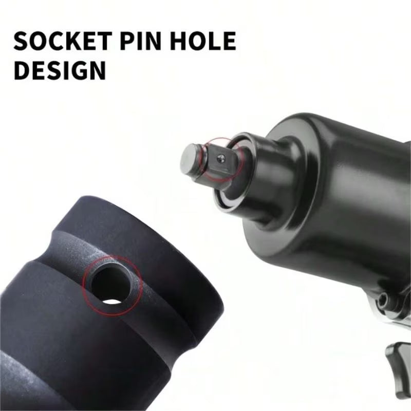 9pcs Socket Adapter Set - 1/2 Inch Drive, M6-M24 Electrical Switch Adapters, 9-Piece Tapered Sleeve Set, Compatible with Impact Drill, Industrial Tools, Durable & Practical Socket Accessories