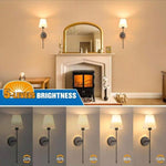 2pcs Rechargeable Wall Lights - Multicolor + 2pcs Golden, RGB LED Bedside Lamps with Remote Control, USB Powered Ambient Lighting, Decorative Wall Lamps, Night Lights & Reading Lamps