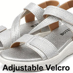 Women’s Adjustable Strap Wedge Sandals – Open-Toe Thick Platform Summer Shoes