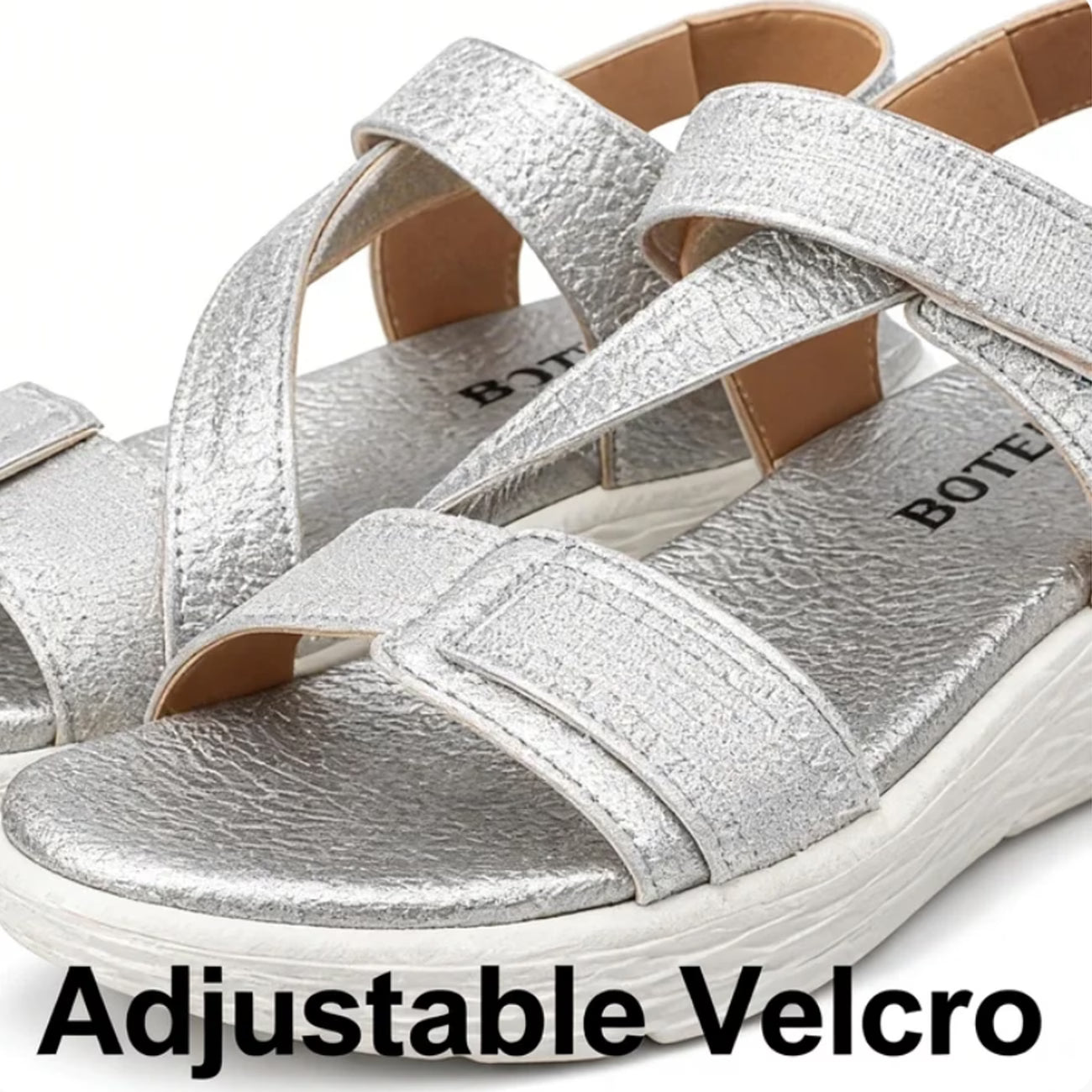 Women’s Adjustable Strap Wedge Sandals – Open-Toe Thick Platform Summer Shoes