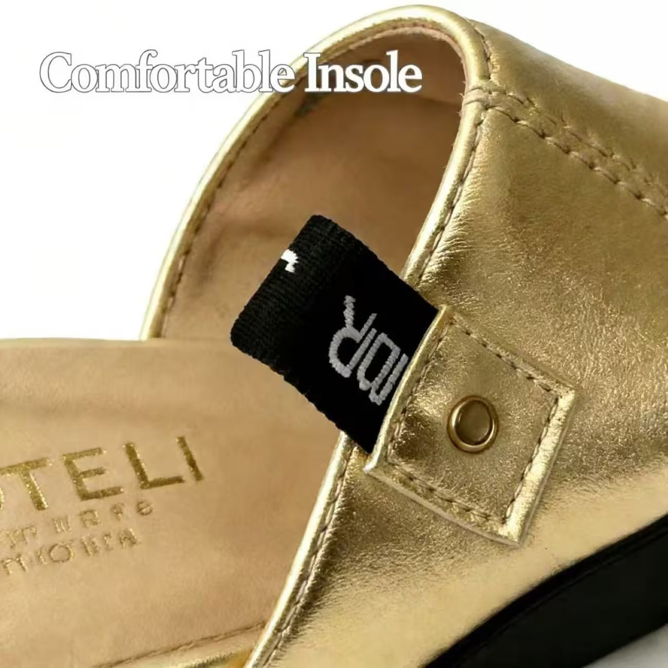 Ladies’ Open-Toe Wedge Mule Sandals – Elevated Block Heel Party Shoes