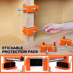 4-Pack Cabinet Clamps - Style 4, Aluminum Alloy Face Frame Clamps for Cabinet Installation, Adjustable Woodworking Clamps for Cabinet Assembly, Carpentry & DIY Projects