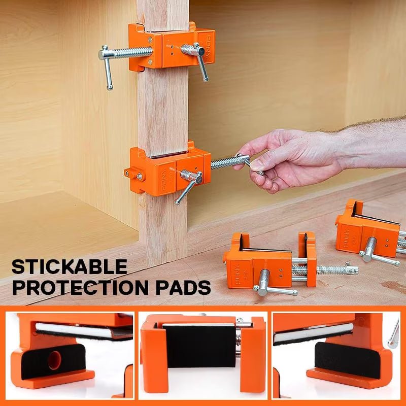 4-Pack Cabinet Clamps - Style 4, Aluminum Alloy Face Frame Clamps for Cabinet Installation, Adjustable Woodworking Clamps for Cabinet Assembly, Carpentry & DIY Projects