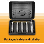 8pcs Damaged Screw Extractor Set - Metal HSS Screw Remover Kit, 3 Twisted Drill Bits, Stubborn Screw & Bolt Removal Tools, Rusted Screw Extractor Set for Home, Workshop & DIY